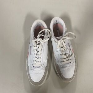 Reebok White and Pink Athletic Shoes